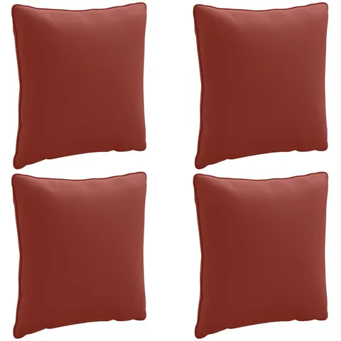 vidaXL Coussin de dos PUTTEN 4 pc 100 % polyester Rouge – 419679 – image 2