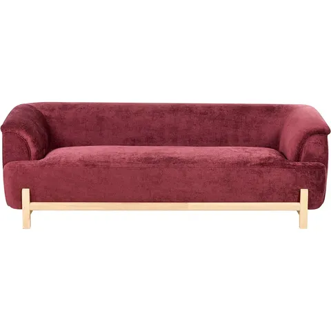 ALNOR - Driezitsbank - Bordeauxrood - Chenille – afbeelding 2