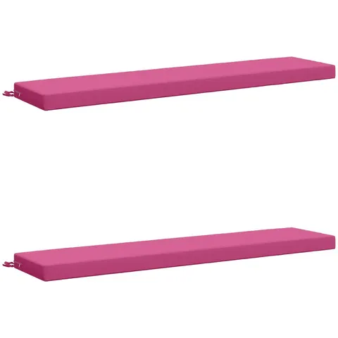 vidaXL Coussins de Banc SOEST 2 pc 100 % polyester Rose – 468424 – image 2