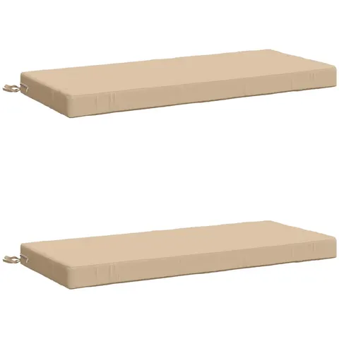vidaXL Coussins de Banc SOEST 2 pc 100 % polyester Crème – 469902 – image 2