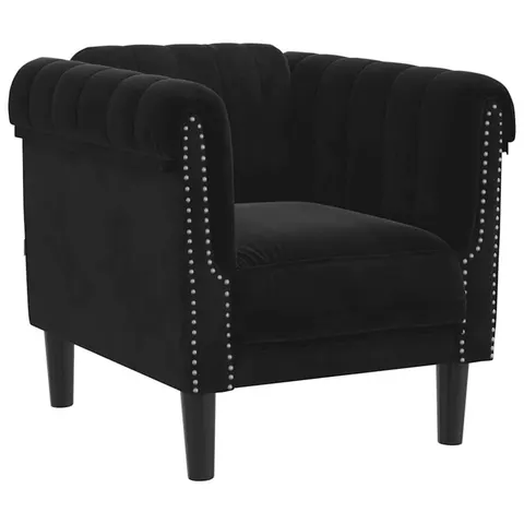 vidaXL Fauteuil noir velours – 399563 – image 2