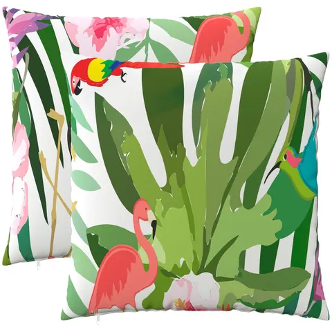 vidaXL Coussin 2 pc HEERLEN Multicolore 70 x 70 cm Polyester – image 2