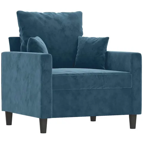 vidaXL Fauteuil Bleu 60 cm Velours – 140189 – image 3