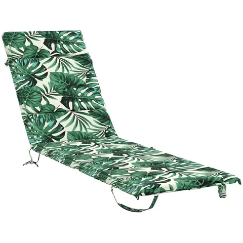 vidaXL Coussin de transat GEMERT 100 % polyester Motif feuilles – 453376 – image 2