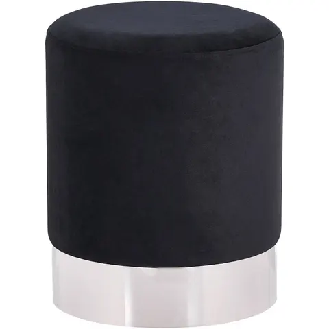 BRIGITTE - Poef - Zwart - Fluweel – afbeelding 2