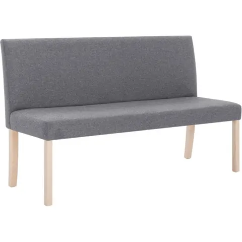 vidaXL Banc 139,5 cm Gris clair Polyester – image 2