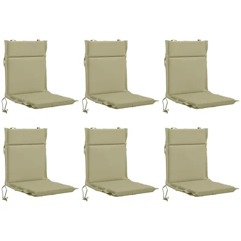 vidaXL Coussin de chaise à dossier bas GEMERT 6 pc 100 % polyester – 432890 – image 3