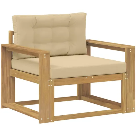vidaXL Sofa de milieu extérieur Polyester Blanc – 650454 – image 2