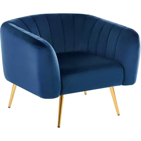 LACONIA - Fauteuil - Donkerblauw - Fluweel – afbeelding 2