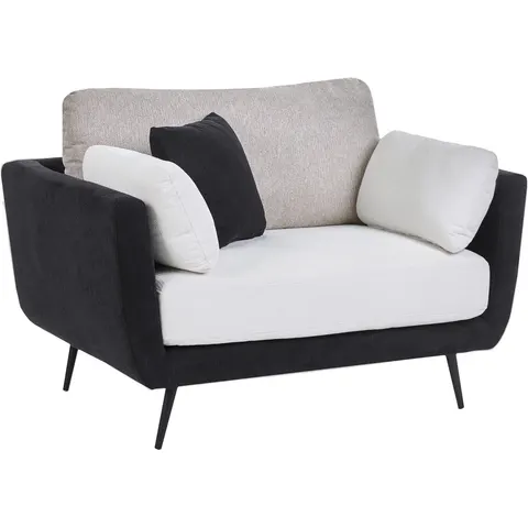 BOLGA - Fauteuil - Zwart/Wit - Polyester – afbeelding 2