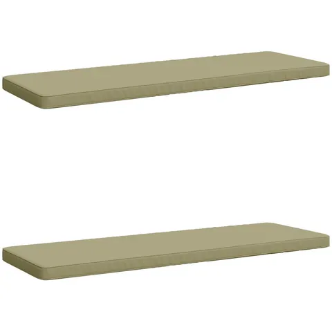 vidaXL Coussins de banc 2 pièces VUGHT 2 pc 100 % polyester Vert clair – 488262 – image 2