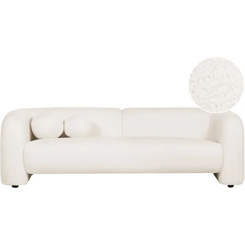 LEIREN - Driezitsbank - Wit - Bouclé – afbeelding 2
