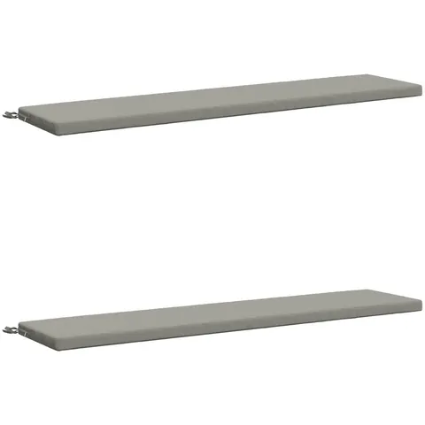 vidaXL Coussins de Banc SOEST 2 pc 100 % polyester Gris – 459620 – image 2