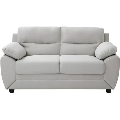 vente-unique.com Canapé fixe polyester 2 places beige 163x88x82cm – image 3