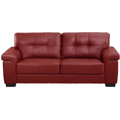 Vente-unique Driezitsbank van leer HAZEL - Rood – afbeelding 2