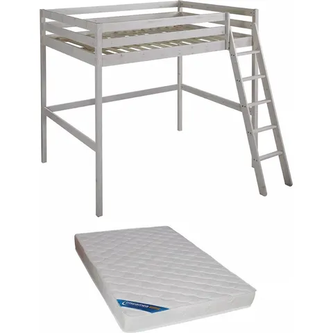 Vente-unique Hoogslaper hout wit 140 x 190 cm – afbeelding 2