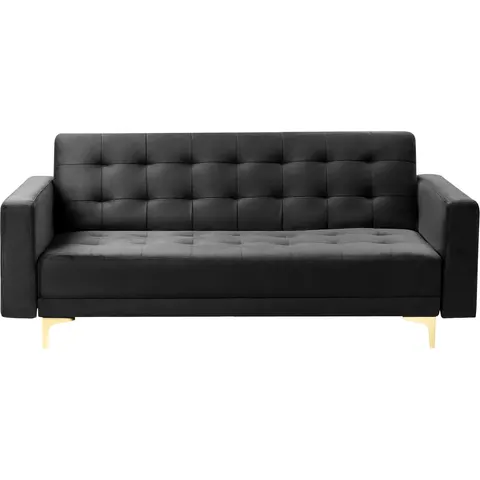 ABERDEEN - Driezitsbank - Zwart - Fluweel – afbeelding 2