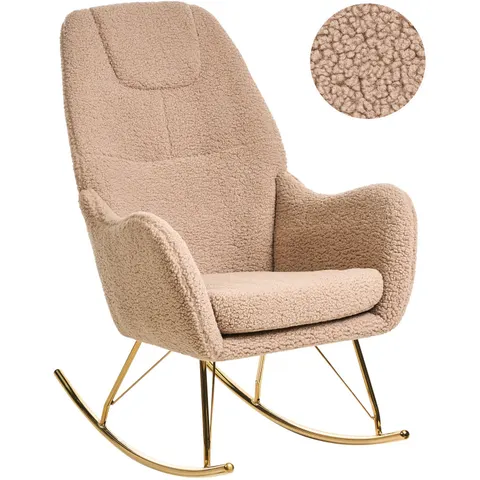 GULSELE - Schommelstoel - Beige - Bouclé – afbeelding 2