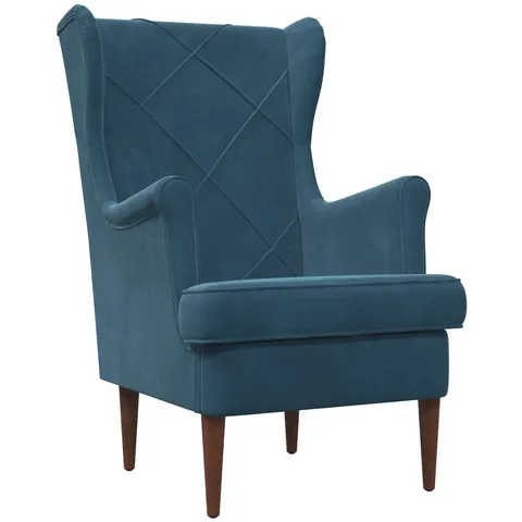 vidaXL Fauteuil Bleu Velours – 636637 – image 2