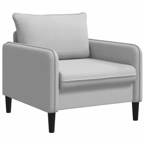 vidaXL Fauteuil XL Gris clair Velours – image 2