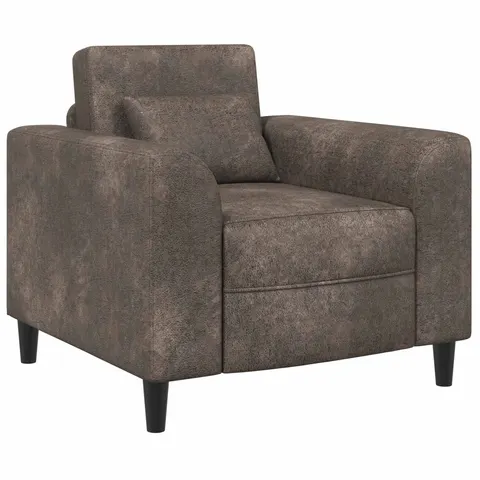 vidaXL Fauteuil Gris foncé Simili daim – 523390 – image 2