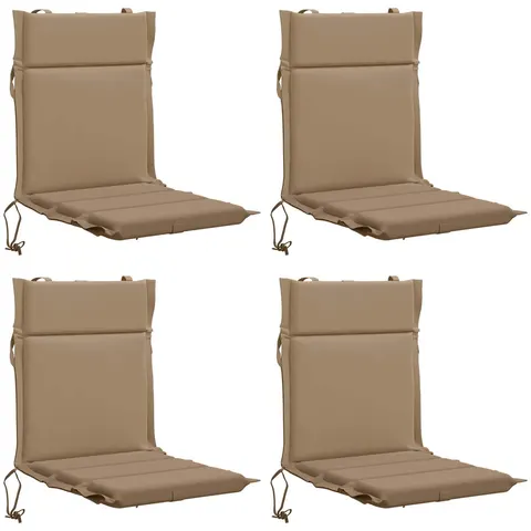 vidaXL Coussin de chaise à dossier bas GEMERT 4 pc 100 % polyester – 433637 – image 2