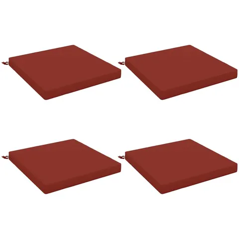 vidaXL Coussins de siège SOEST 4 pc 100 % polyester Rouge – 417354 – image 2