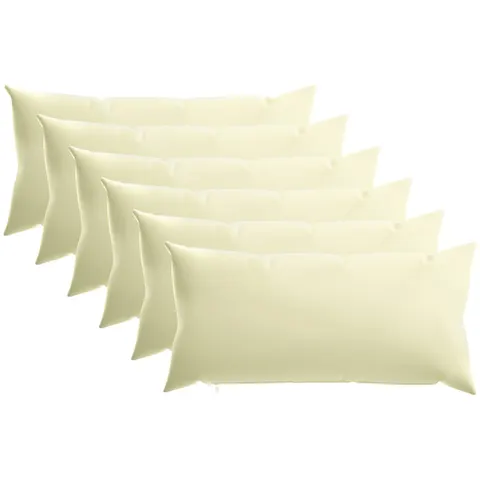 vidaXL Coussin 6 pc HEERLEN Crème 40 x 70 cm Polyester – image 2