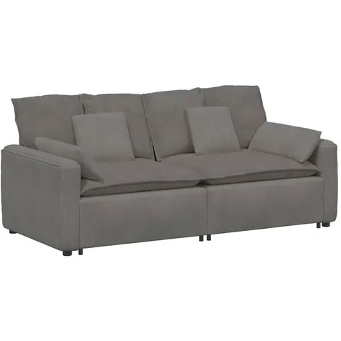 vidaXL Canapé modulable avec coussins gris clair – 641519 – image 3