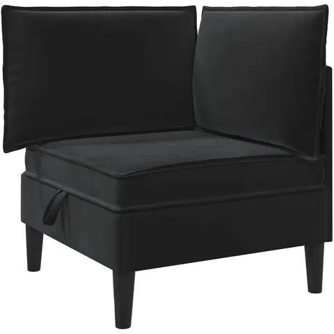 vidaXL Sofa avec rangement Noir Velours – image 2