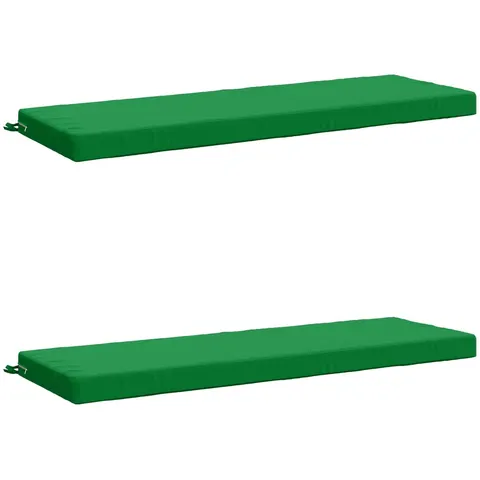 vidaXL Coussins de Banc SOEST 2 pc 100 % polyester Vert – 471820 – image 3