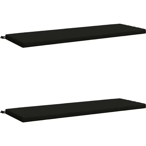 vidaXL Coussins de Banc SOEST 2 pc 100 % polyester Noir – 462866 – image 2