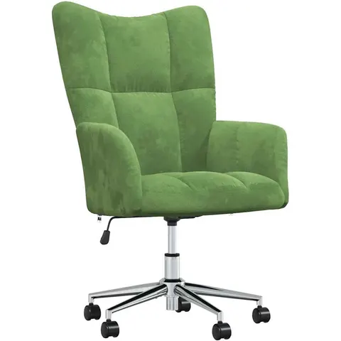 vidaXL Chaise de relaxation Vert clair Velours – 425350 – image 2