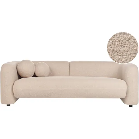 LEIREN - Driezitsbank - Beige - Bouclé – afbeelding 2