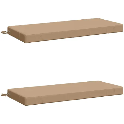 vidaXL Coussins de Banc SOEST 2 pc 100 % polyester Sable – 470342 – image 2