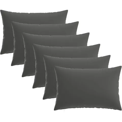 vidaXL Coussin 6 pc HEERLEN Anthracite 40 x 60 cm Polyester – image 2