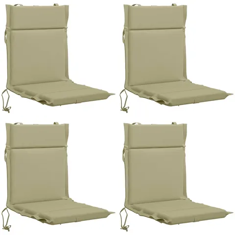 vidaXL Coussin de chaise à dossier bas GEMERT 4 pc 100 % polyester – 432883 – image 2