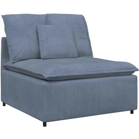 vidaXL Module central de canapé modulable avec coussins bleus 100 cm – 656858 – image 2