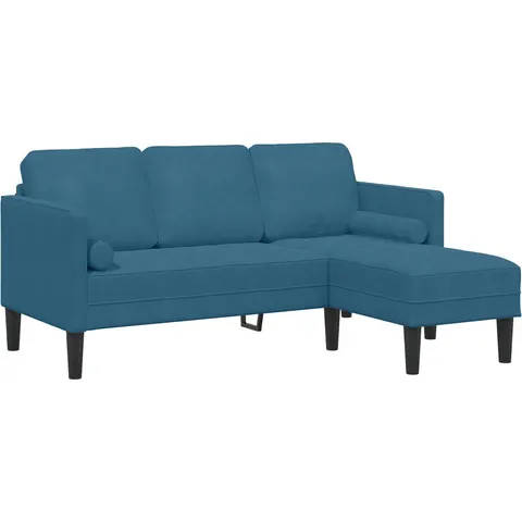 vidaXL Ensemble de Canapés avec coussin Bleu Polyester – 784056 – image 2