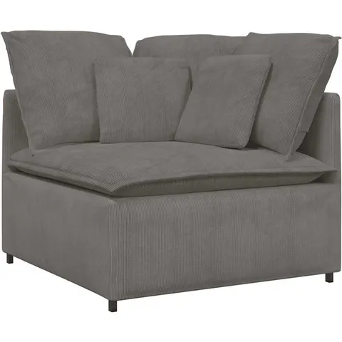 vidaXL Module d'angle pour canapé modulable avec coussins gris clair 100 cm – 657121 – image 2