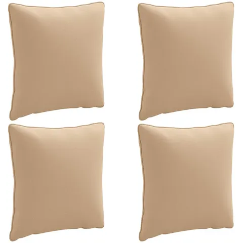 vidaXL Coussin de dos PUTTEN 4 pc 100 % polyester Sable – image 3