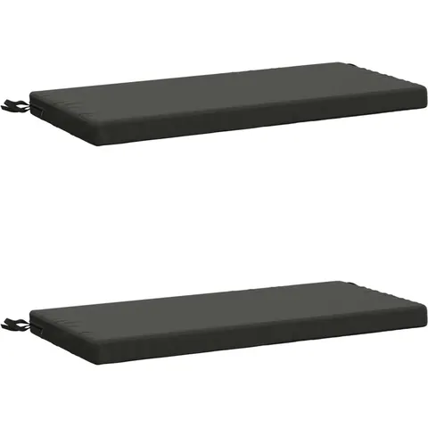 vidaXL Coussins de Banc SOEST 2 pc 100 % polyester Anthracite – 454847 – image 2