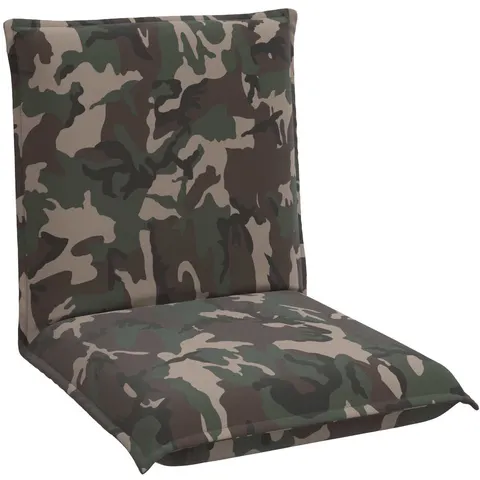 vidaXL Fauteuil de sol ajustable Armée Tissu – image 2