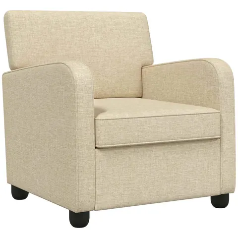 vidaXL Fauteuil Crème Tissu – 590491 – image 2