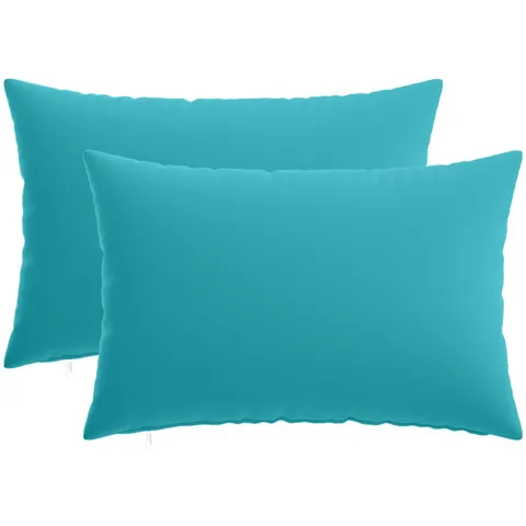 vidaXL Coussin 2 pc HEERLEN Turquoise 40 x 60 cm Polyester – image 2