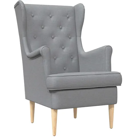vidaXL Fauteuil Gris clair Tissu – 636774 – image 2