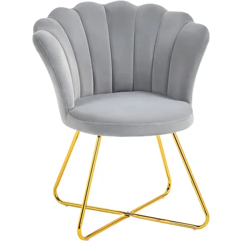 HOMCOM - Accentstoel - Polyester - 69x64x80cm - Grijs – afbeelding 2