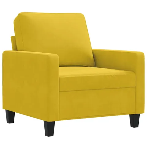 vidaXL Fauteuil Jaune 60 cm Velours – 139114 – image 2
