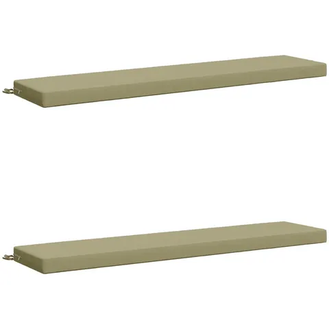 vidaXL Coussins de Banc SOEST 2 pc 100 % polyester Vert clair – 467960 – image 3