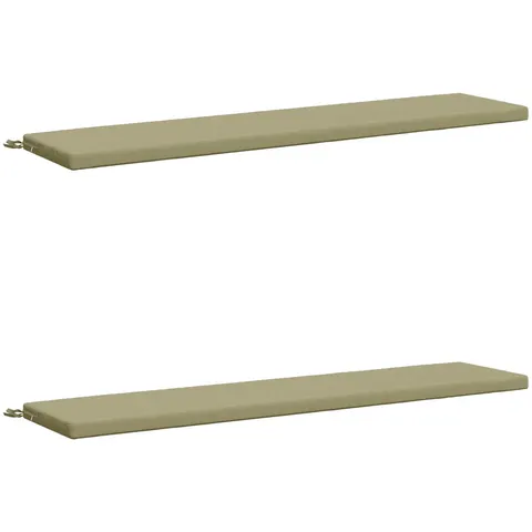 vidaXL Coussins de Banc SOEST 2 pc 100 % polyester Vert clair – 459262 – image 3